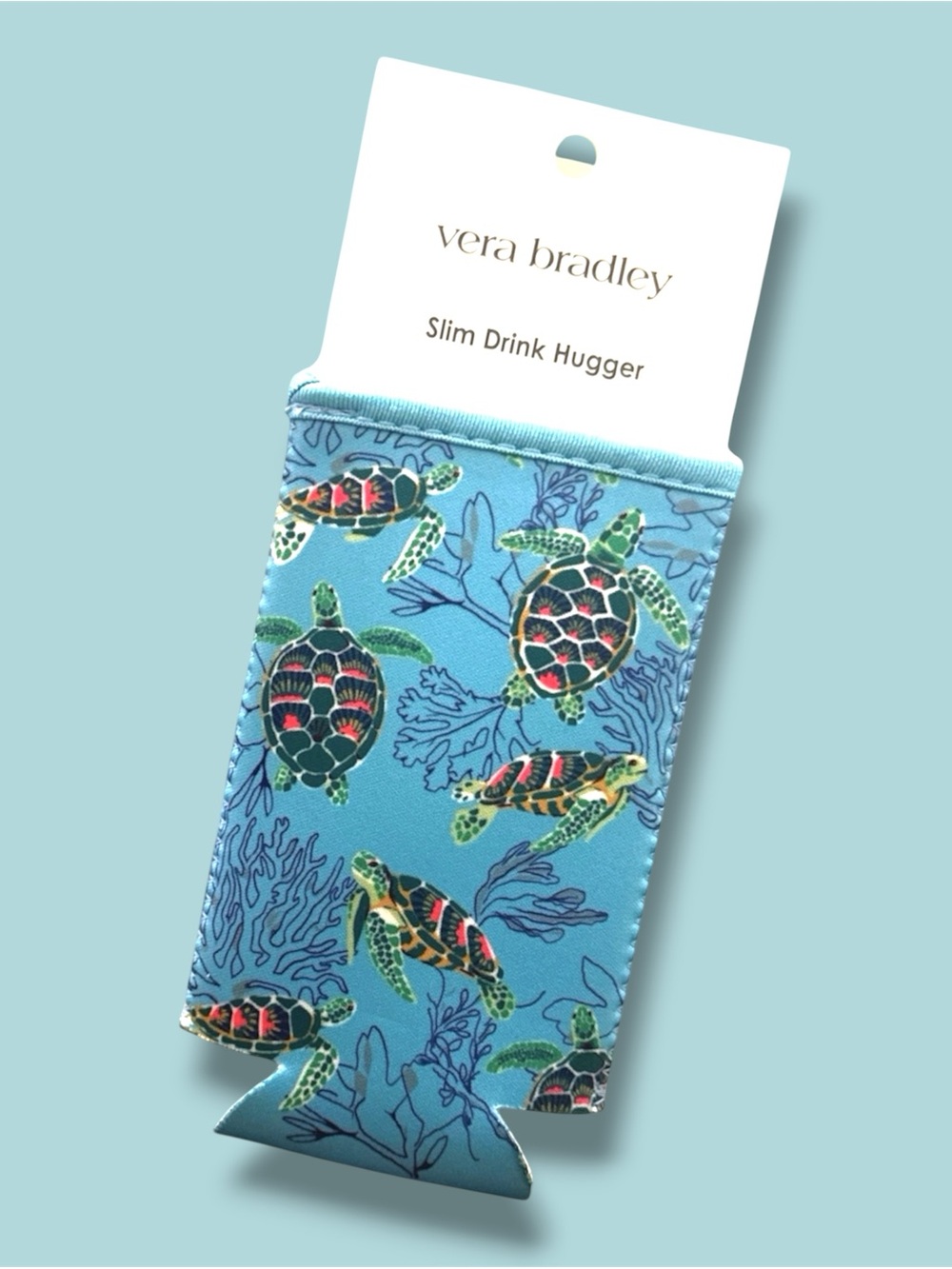Vera Bradley Bundle Sea Turtle Slim Drink Hugger and 24 oz Acrylic Tumbler - Picture 2 of 5